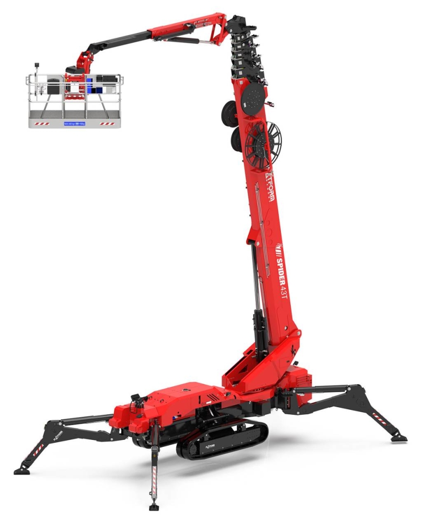 Advanced spider lift with precise maneuverability and stability.